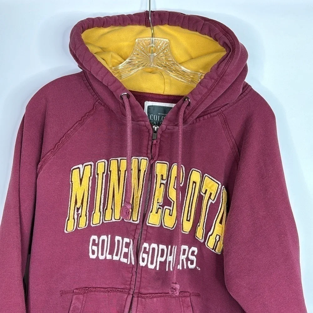 Colosseum Athletics Minnesota Gophers Hooded Full Zip Sweatshirt Medium